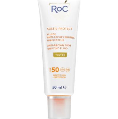 RoC Soleil Protect Anti Brown Spots Unifying Fluid Tinted fluid tonujący ujednolicający cerę SPF 50 z witaminą C 50 ml