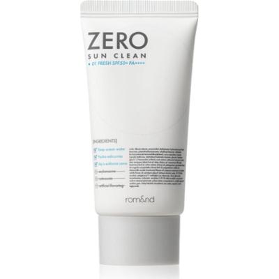 rom&nd Zero Sun Clean mineralny fluid ochronny do twarzy SPF 50+ odcień 01 Fresh 50 ml