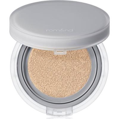 rom&nd Nu Zero Cushion lekki ochronny podkład w gąbeczce z efektem rozświetlającym odcień 03 Natural 21 15 g