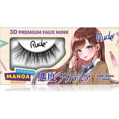 Rude Cosmetics Manga Collection 3D Premium Faux Mink sztuczne rzęsy typ Kirei-Sama 2 szt.