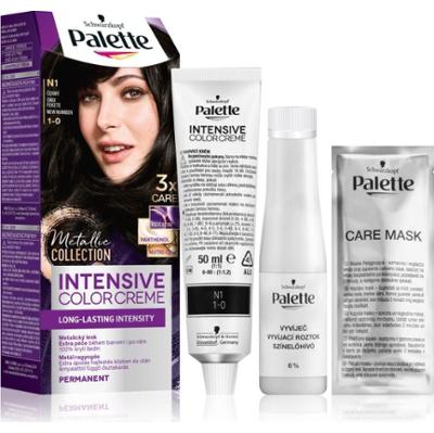 Schwarzkopf Palette Intensive Color Creme trwała farba do włosów odcień 1-0 N1 Black 1 szt.