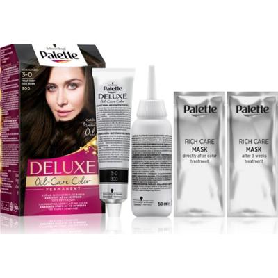 Schwarzkopf Palette Deluxe trwała farba do włosów odcień 3-0 800 Dark Brown 1 szt.