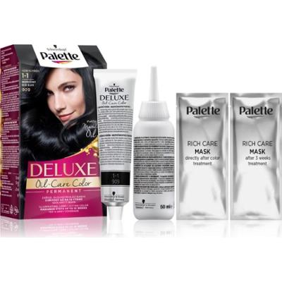 Schwarzkopf Palette Deluxe trwała farba do włosów odcień 1-1 909 Blue Black 1 szt.