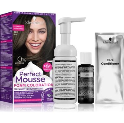 Schwarzkopf Perfect Mousse trwała farba do włosów odcień 400 Icy Espresso 1 szt.