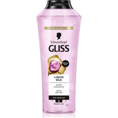 Schwarzkopf Gliss Liquid Silk szampon regenerujący do wzmocnienia włosów i nadania im większego połysku 400 ml