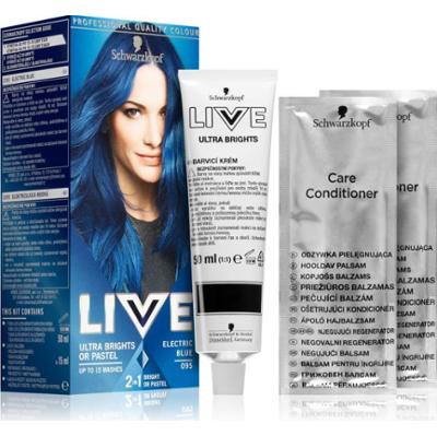 Schwarzkopf LIVE Ultra Brights or Pastel semi-permanentna farba do włosów odcień 095 Electric Blue 1 szt.