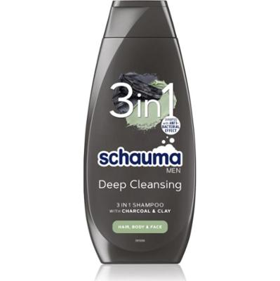 Schwarzkopf Schauma MEN szampon z węglem aktywnym do twarzy, ciała i włosów 400 ml