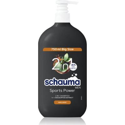 Schwarzkopf Schauma MEN żel pod prysznic i szampon 2w1 dla mężczyzn Sports Power 750 ml