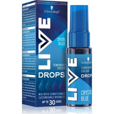 Schwarzkopf LIVE Drops zmywalna farba do włosów odcień Crystal Blue 30 ml