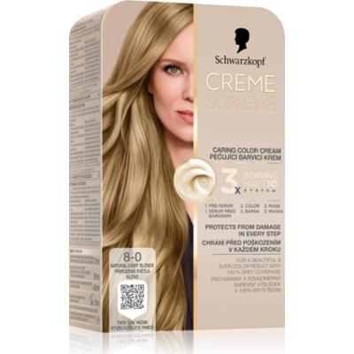 Schwarzkopf Creme Supreme trwała farba do włosów odcień 8-0 Natural Light Blonde 60 ml