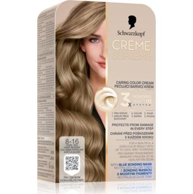 Schwarzkopf Creme Supreme trwała farba do włosów odcień 8-16 Cool Ash Light Blonde 60 ml