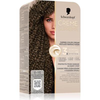 Schwarzkopf Creme Supreme trwała farba do włosów odcień 6-16 Cool Ash Dark Blonde 60 ml