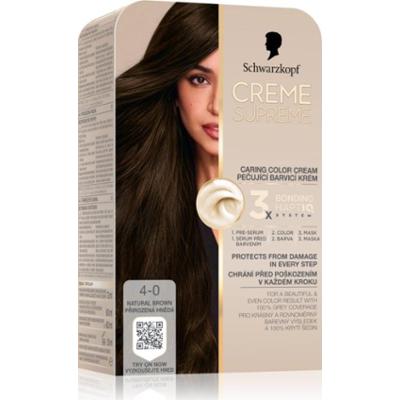 Schwarzkopf Creme Supreme trwała farba do włosów odcień 4-0 Natural Brown 60 ml