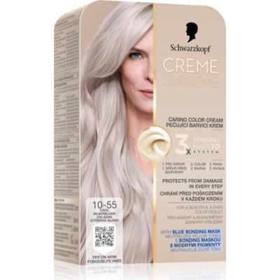 Schwarzkopf Creme Supreme trwała farba do włosów odcień 10-55 Cool Silverblond 60 ml