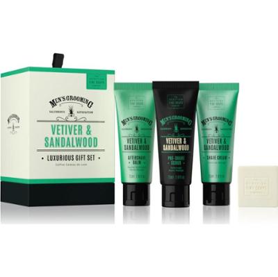 Scottish Fine Soaps Men’s Grooming Vetiver & Sandalwood zestaw do zarostu dla mężczyzn
