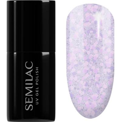 Semilac UV Hybrid Crushed_ICE hybrydowy lakier do paznokci z użyciem lampy UV / LED odcień 492 Icy Lavender Bliss 7 ml