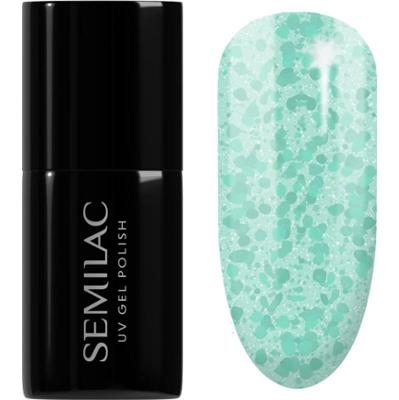 Semilac UV Hybrid Crushed_ICE hybrydowy lakier do paznokci z użyciem lampy UV / LED odcień 495 Mint Glacier 7 ml