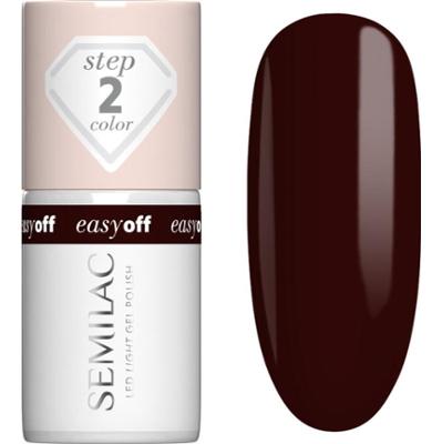 Semilac Easy Off Step 2 hybrydowy lakier do paznokci z użyciem lampy UV / LED odcień Marrom Choco 7 ml