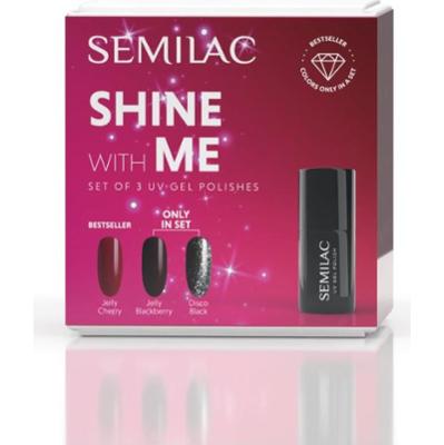 Semilac Set Shine With Me zestaw lakierów do paznokci przy zastosowaniu lamp UV/LED