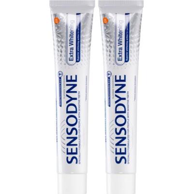 Sensodyne Extra Whitening wybielająca pasta do zębów z fluorem dla wrażliwych zębów 2x75 ml