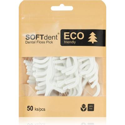 SOFTdent ECO Dental Floss Pick wykałaczki z nicią dentystyczną 50 szt.