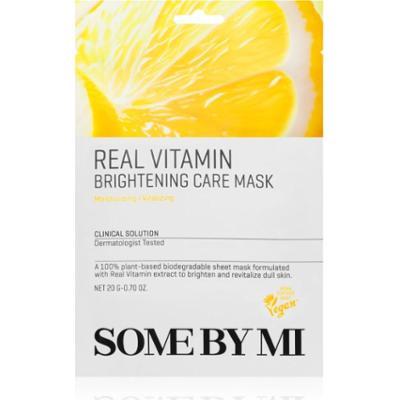 Some By Mi Clinical Solution Vitamin Brightening Care Mask maska rozświetlająca w płacie o działaniu przeciwutleniającym 20 g