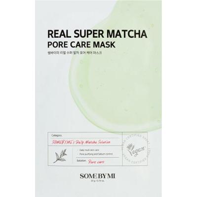 Some By Mi Clinical Solution Super Matcha Pore Care Mask maska pielęgnująca w płacie do ściągnięcia porów i nadania skórze matowego wyglądu 20 g