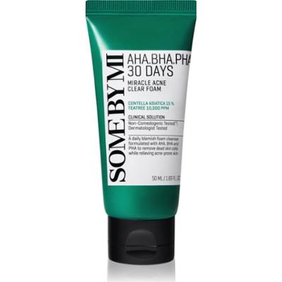 Some By Mi AHA∙BHA∙PHA 30 Days Miracle Acne Clear Foam pianka dogłębnie oczyszczająca do skóry z problemami 50 ml