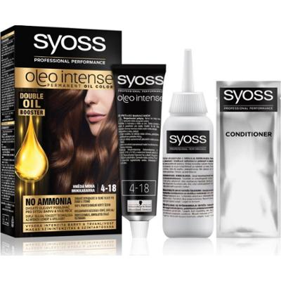 Syoss Oleo Intense trwała farba do włosów z olejem odcień 4-18 Mokka Brown 1 szt.