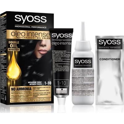 Syoss Oleo Intense trwała farba do włosów z olejem odcień 1-10 Intense Black 1 szt.