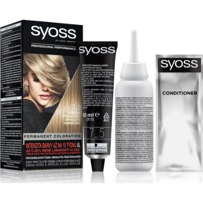 Syoss Permanent Cool Color trwała farba do włosów o chłodnym odcieniu odcień 7_5 Natural Ashy Blond 1 szt.