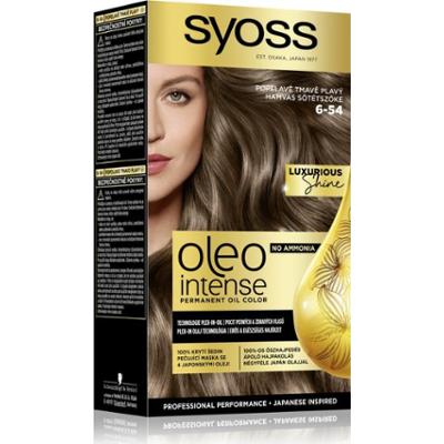 Syoss Oleo Intense trwała farba do włosów z olejem odcień 6-54 Ashy Dark Blond 1 szt.