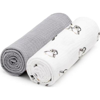 T-TOMI BIO Muslin Diapers pieluchy wielorazowe Penguin 65x65 cm 2 szt.