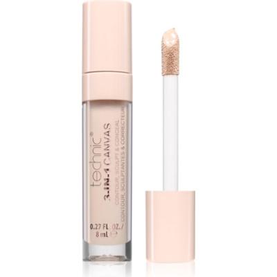 Technic Cosmetics 3-In-1 Canvas długotrwały korektor odcień Porcelain 8 ml
