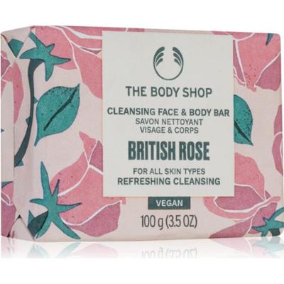 The Body Shop British Rose Cleansing Bar mydło w kostce do ciała i twarzy 100 g