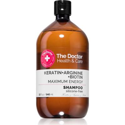 The Doctor Keratin + Arginine + Biotin Maximum Energy szampon keratynowy do wzmocnienia włosów i nadania im większego połysku 946 ml
