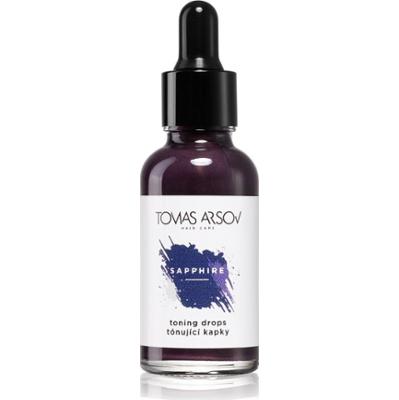 Tomas Arsov Sapphire Toning Drops pielęgnacja włosów do włosów rozjaśnionych, z pasemkami w odcieniu chłodnego blondu 30 ml