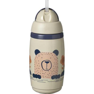 Tommee Tippee Superstar Insulated Straw Grey kubek ze słomką dla dzieci 12m+ 266 ml