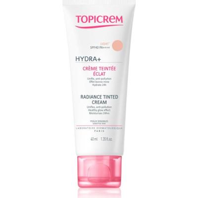 Topicrem UH FACE HYDRA+ Radiance Tinted Cream tonujący krem nawilżający SPF 40 odcień Light 40 ml