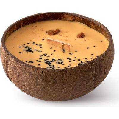 Tropicandle Vanilla & Caramel świeczka zapachowa z drewnianym knotem 350 ml