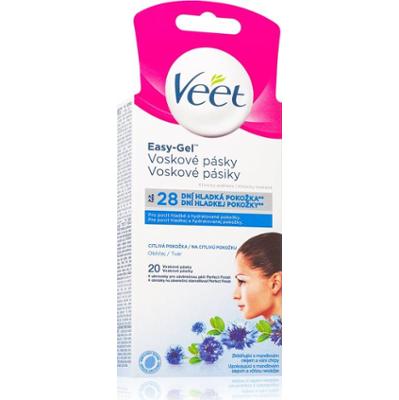 Veet Professional plastry z woskiem do depilacji twarzy dla cery wrażliwej 20 szt.