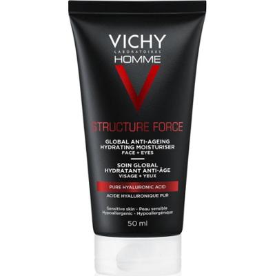 Vichy Homme Structure Force przeciwzmarszczkowy krem wzmacniający z kwasem hialuronowym 50 ml
