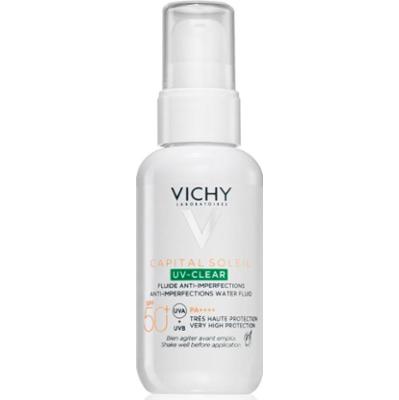 Vichy Capital Soleil UV-Clear pielęgnacja przeciwzmarszczkowa do skóry tłustej ze skłonnością do trądziku SPF 50+ 40 ml