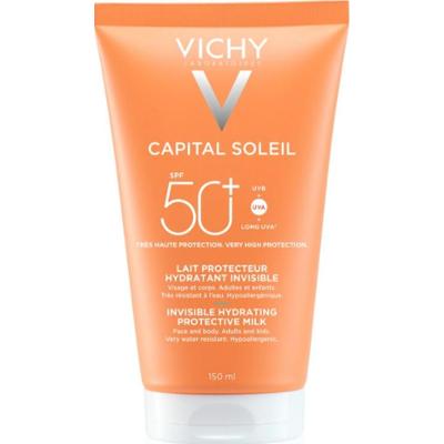 Vichy Capital Soleil Invisible Hydrating Protective Milk mleczko ochronne do twarzy i ciała SPF 50+ 150 ml