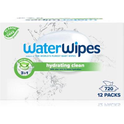 WaterWipes Hydrating Clean odświeżające chusteczki nawilżane 12x60 szt.