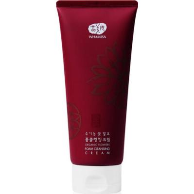 WHAMISA Organic Flowers Foam Cleansing Cream pieniący się krem oczyszczający głęboko oczyszczające 150 ml
