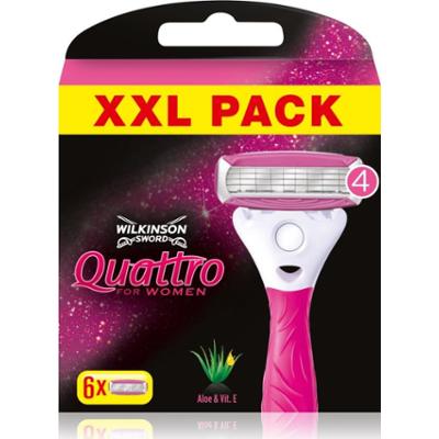 Wilkinson Sword Quattro for Women Aloe & Vit. E głowica wymienna 6 szt.
