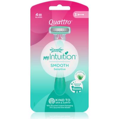 Wilkinson Sword Quattro for Women My Intuition Smooth maszynki jednorazowe Aloe and Vitamin E 3 szt.