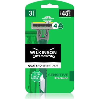 Wilkinson Sword Quattro Essential 4 Sensitive Precision maszynki jednorazowe 3 szt.