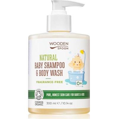 WoodenSpoon Natural szampon i żel pod prysznic dla dzieci nieperfumowany 300 ml